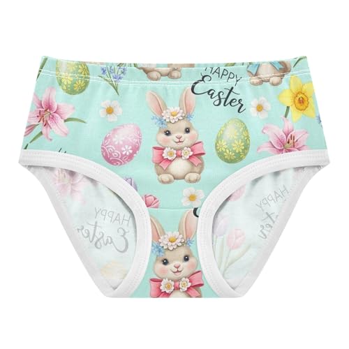 Florals Toddler Underwear Floral 2t Cotton Panties for Girl Cute Rabbits Cartoon Easter Bunny Undies Kids Briefs