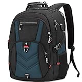 Alta capacidad: 17.3inch--18.5 "x14.2" x9.1 "(L * W * H); 18.4inch--20.5" x15.4" x9.8"; los bolsillos múltiples y los espacios ultra mantienen organizados todos sus artículos. El compartimento principal extra grande puede acomodar muchas cosas, como ropa , accesorios de viaje, libros y otras necesidades. Otro bolsillo grande con un acolchado bien diseñado para 17 17.3 pulgadas y tabletas. Además, esta mochila para computadora portátil tiene 9 bolsillos adicionales para artículos pequeños.