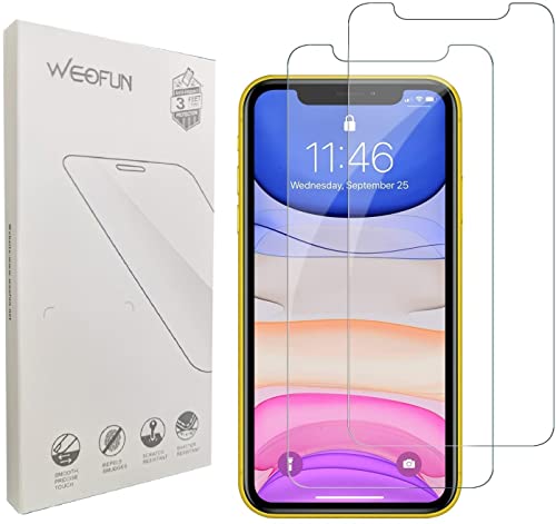 WEOFUN Protector de pantalla para iPhone X/XS/11 Pro [2 piezas], Vidrio Templado compatible con iPhone X, iPhone XS, iPhone 11 Pro [9H Dureza, Anti-arañazos, Anti-aceite, Anti-burbujas]