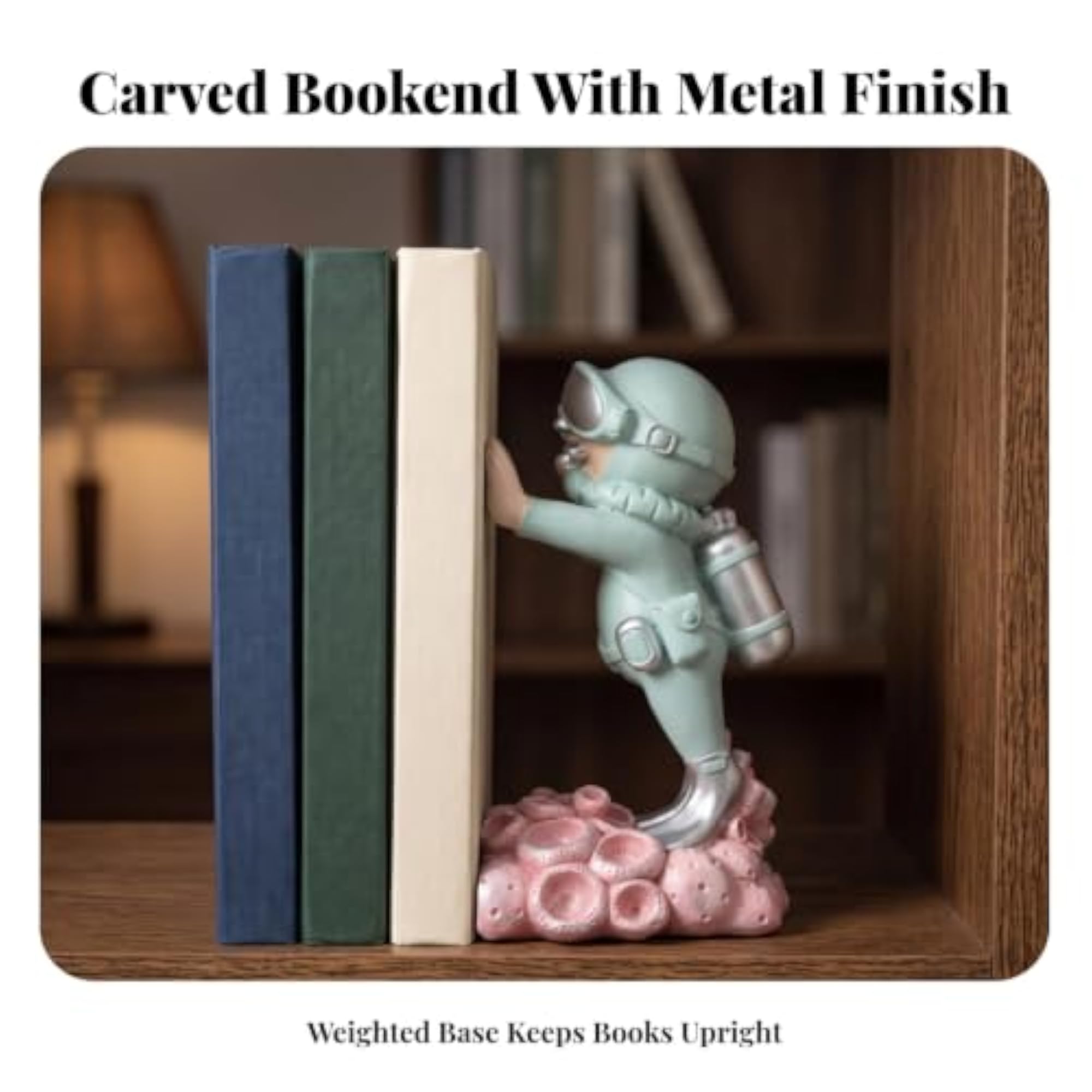 Sculptural Astronaut Bookend, Compact Design