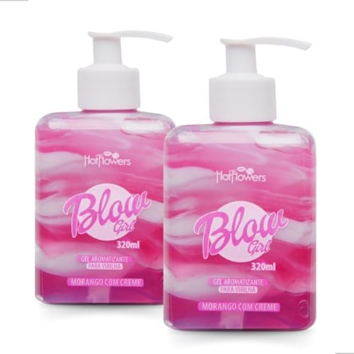 Kit 2 Gel Deslizante Hidratante Blow Girl Hot Flowers Aromatizant...