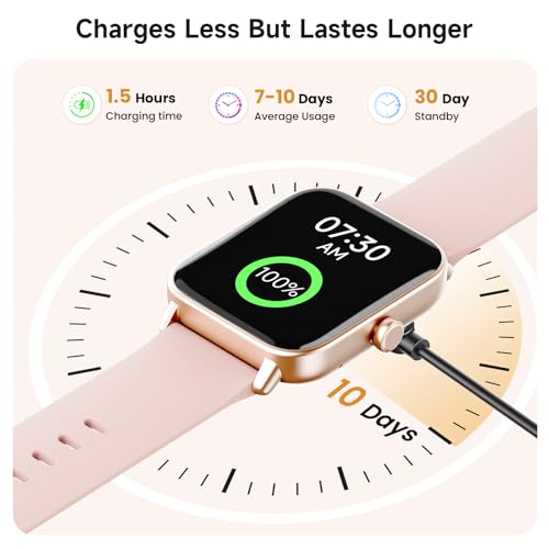 Image of Smart Watch for Women,1.85 inch AMOLED Touchscreen for Android & iPhone Alexa Built-in Bluetooth Calls,Fitness Watch 110+ Sport Modes Heart Rate /Sp02 /Sleep /Calories Monitor IP68 Waterproof