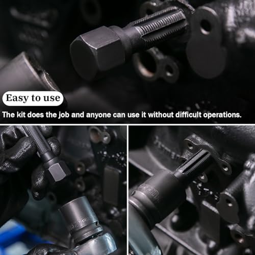 JNNJ Spark Plug Thread Repair Tool, Spark Plug Rethreading Tap Thread Repair Set, 14mm X 1.25 Sparks Plug Thread Repair Tool Kit, Threaded Spark Plugs Holder and 4 Plugs Inserts for Repairing Plugs - Image 3