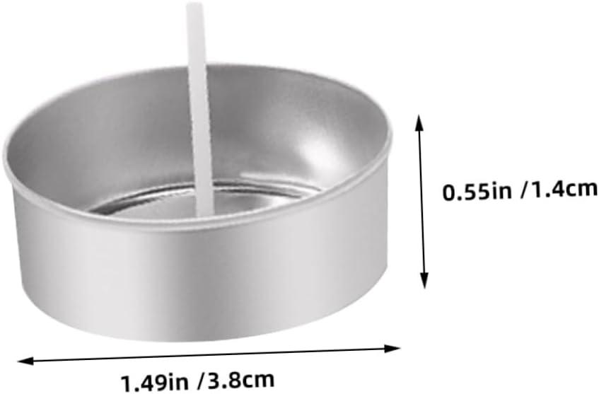 PLAFOPE 1set Aluminum Candle Cups Wicks Empty Tealight Candle Containers for Easy Crafting and Efficient Burning Portable Storage for Home Decor and Events