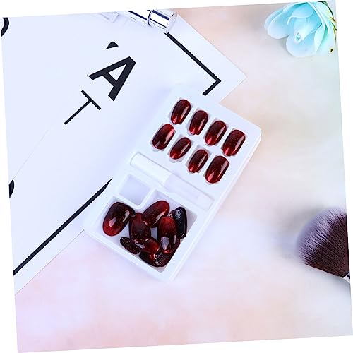 Healvian 24 Unidades Unhas Artificiais Unhas Postiças Fale Unhas Ponta De Falsa Diy Quadrada Frances