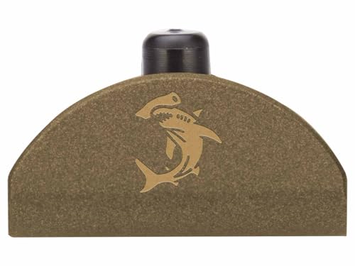 NDZ Performance Grip Plug for Glock Gen 4-5 – Heavyweight Brass – Fits G17 G19 G22 G23 G31 G34 G45 G47 – Cerakote Burnt Bronze Finish, Hammerhead Shark – Made in USA