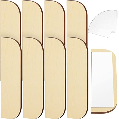 3.5 Inch Hinge Repair Wooden Plate Door Hole Cover Plate Wooden Hinge Filler Wood Repair Kit Kitchen Cabinet Hinges Cabinet Door Blanks with Double Sided Tapes(8 Pack) by Taiyin - Used condition - US$8.99