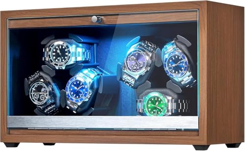 ANWBROAD Watch Winder 6 con LED e motore super silenzioso