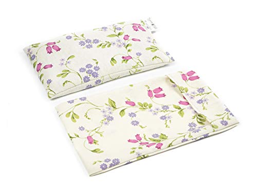 TERMOSAK - TERMOSAK Bouillotte sèche, 23x14 coussin chauffant eco chaud/froid, avec de graines de soja vert haute durabilité et lavande, sac thermique pour micro-ondes/congélateur. (011, 23x14+Housse)