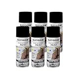 Rust-Oleum Roofing Accessory Coating Spray Paint, 12 oz, Carbon Black, 6 Pack