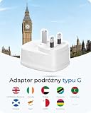 LENCENT 5-w-1 Adapter Podróżny UK, Typu-G Wtyczka Podróżna Adapter