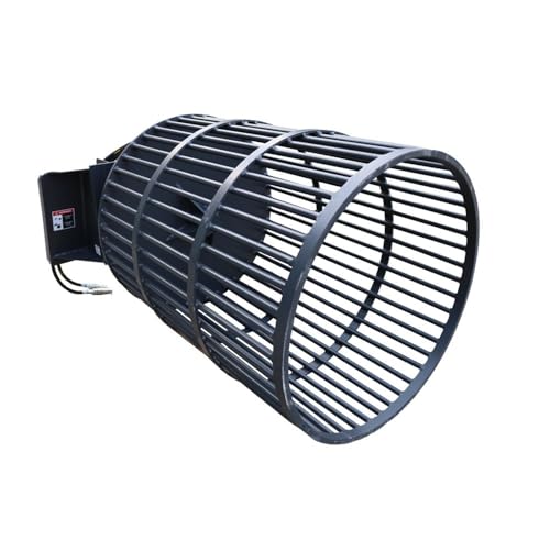 Skid Steer Rock Picker Attachment with Rotary Screening Drum, 30 Inch Heavy Duty Soil Separator Bucket for Rocks, Landscaping, Agriculture and Forestry