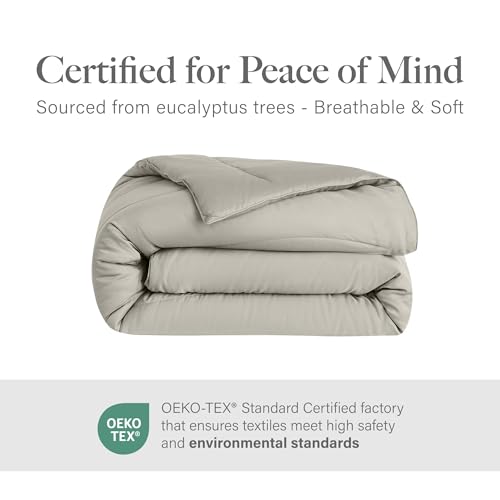 Image of Modern Threads Tencel Lyocell Luxury Ultra Soft Down Alternative Comforter, Taupe, Queen