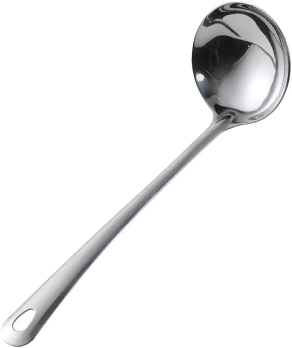 Soup Ladle Spoon Stainless Steel Long Handle Serving For Salad Dressing Gravy Sauces Pancake Batter Home