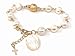 SIFRIMANIA Virgin Mary Medal Adjustable Cultured Pearl Handmade Bracelet (Miraculous Image)