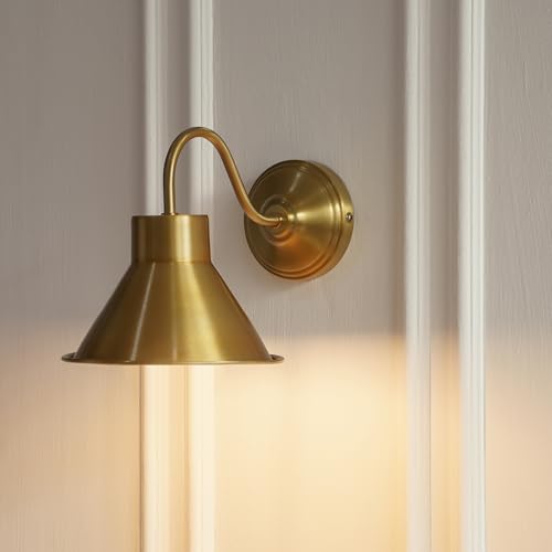 Image of Divine Trends Vintage Industrial Wall Lamp Antique Brass Finish for Bedside, Living Room, Restaurants, Cafes & Hotel - Wall Light Pack of 1 (Brass Antique)