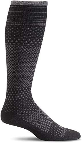 Sockwell Women's Micro Grade Moderate Graduated Compression Sock, Black - M/L