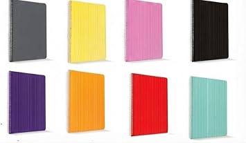 Spiralli Defter A5 72 Yaprak PP Kapak,  izgili ve Kareli   Sayfa Se enekleri, Okul ve Ofis i in Sar ,  izgili