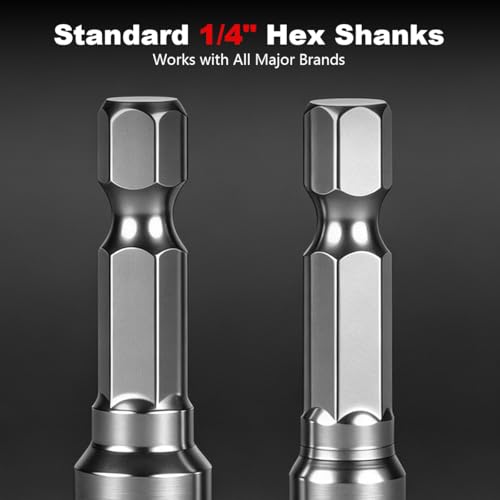 Image of Serplex 27-Piece Screwdriver Bit & Drill Accessory Set, Impact Ready Magnetic Bit Kit with Phillips, Slotted, Torx, Hex, Hole Saw, Flexible Shaft & Socket Adapters for Power Drill & Driver