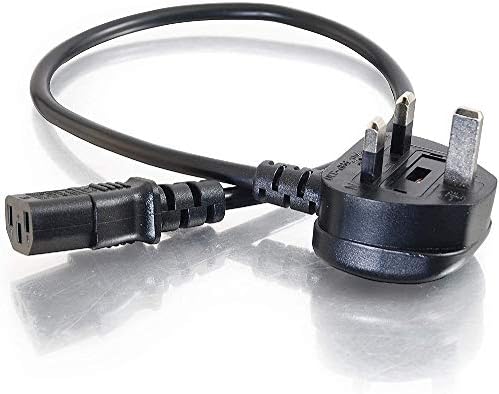 C2G 88513 2 Metre UK Power Cable (IEC320C13 to BS 1363) 6 Foot Kettle Lead/Power Cord, Black