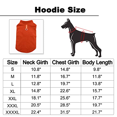 Dog Fleece Vest Soft Winter Jacket Sweater With D-Ring Leash Cold Weather Coat Hoodie For Small Medium Large Dogs Red Large #TOP1