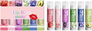 Lip Balm Set (6 Fruit Flavors), 100% Natural ...