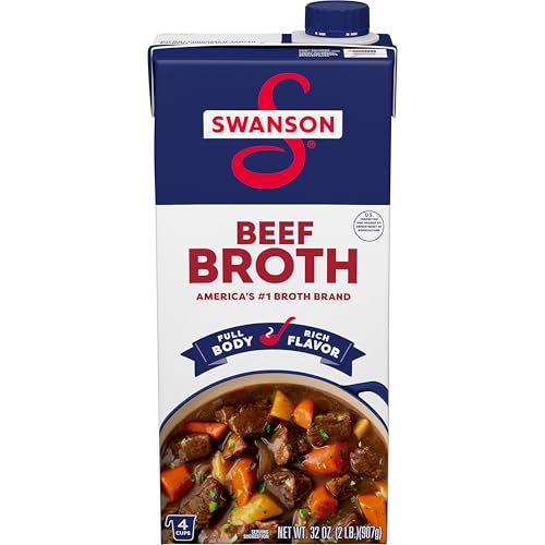 Swanson 100% Natural Beef Broth, 32 oz Carton (6 Pack)