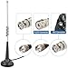 ABBREE CB Radio Antenna Magnetic Base Handheld 27MHz CB Antenna Kit with PL259+BNC Male Adapter Compatible with Midland Cobra Uniden Maxon President CB Radio Handheld CB Radio for Vehicle Car Truck