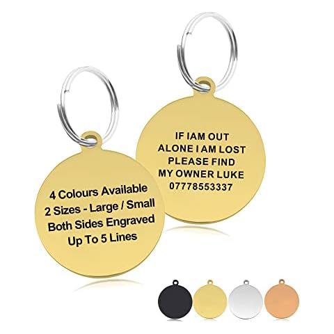 Personalised Engraved Dog Tag ID Name Tags Cover