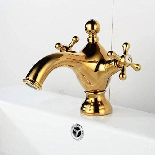 Grifo de latón antiguo dorado con diseño ondulado elegante para bidé