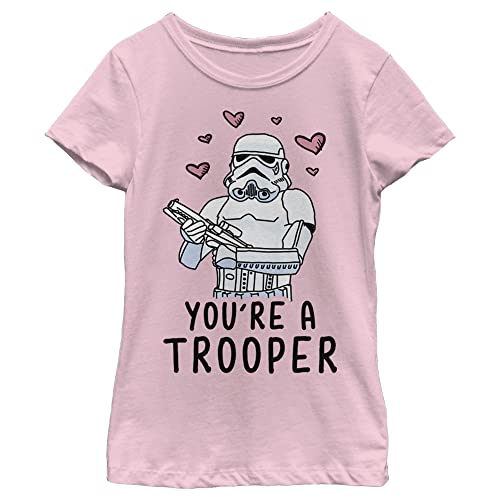 STAR WARS Girl's Valentine's Day You're A Trooper T-Shirt