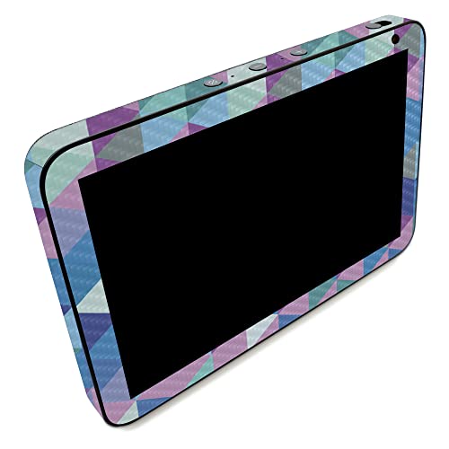 Image of MightySkins Carbon Fiber Skin Compatible with Amazon Echo Show 8 (Gen 2) - Purple Kaleidoscope | Protective, Durable Textured Carbon Fiber Finish | Easy to Apply