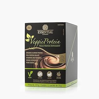 Veggie Protein Cacao 35g Essential Nutrition 13 Sachês