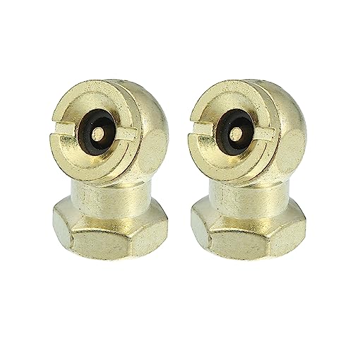 X AUTOHAUX 2pcs Car 1/4" NPT Tire Chuck Tire Air Nozzle for Tire Inflator Gauge