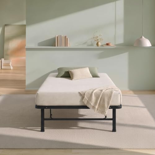 Zinus Shawn SmartBase Folding Guest Bed Frame 3ft Single (90 x 190 cm) - Black, Underbed Storage, No Assembly