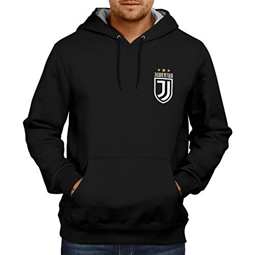 IndianStoreMens Cotton Classic Black Hoodie with Juuentus Logo