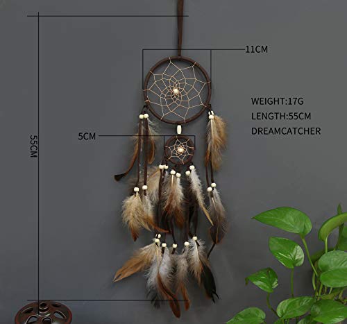 PWYXSA Feather Dream Catcher Handmade Native American Dream Catchers Bohe Wall Hanging Decoration Ornament for Kids Bedroom Car Decor Home Decoration Birthday Party Gift - Image 2