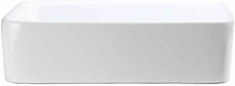 1454-CWH Gemma Classically Redefined Rectangular Above-Counter Lavatory Sink, White