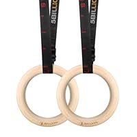 Anelli Ginnastica In Legno 5BILLION - Con Cinghie Regolabili, Per Muscle Up E Allenamento - Foto 6