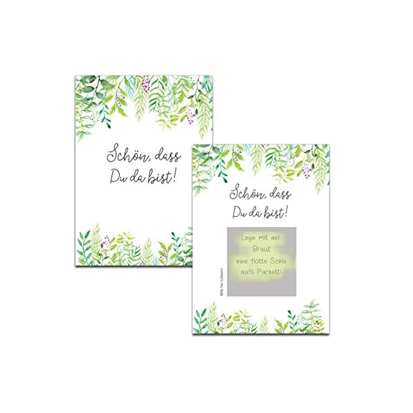 Nastami '50 rubbel Tarjetas Verdes Boda, Bodas Parte, Regalo para Invitados de Boda