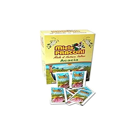 MiTA - 100 miel de acacia, monodosis, 100% italiana, en bolsa de 5 g, dulzante natural Honey Natural Sweet