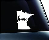 #3 Home Minnesota State Saint Paul Symbol Sticker Decal Car Truck Window Computer Laptop (White)