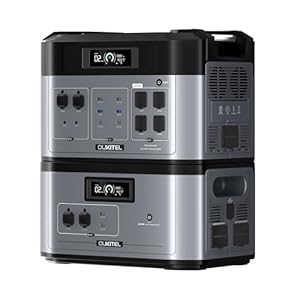 OUKITEL BP2000 with B2000 Portable Power Station, 4096Wh Solar Generator with 5 x 2200W AC Outlets, LiFePO4 Battery for Home, Outdoor Camping, RV, Emergency (Solar Panel Optional)