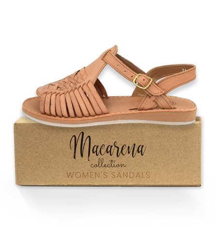 Image of Macarena Collection Womens Shoes Leather Sandals for Women | Huarache Handmade Mexican Sandals Women | Comfortable & Stylish Womens Sandals 3044