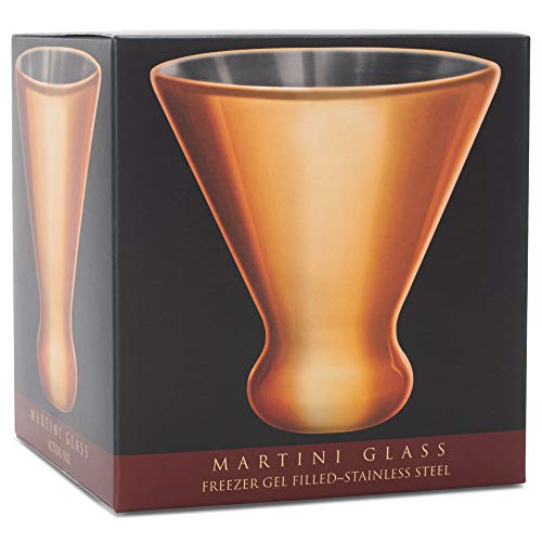 Cork Pops Reflective Copper Tone Stainless Steel Martini Cup Barware Accessory #TOP2