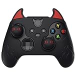 PlayVital Cute Demon Silicone Cover for Xbox Series X/S Controller, Kawaii Anti-Slip Controller Skin Grip Protector for Xbox Core with Thumb Grip Caps - Black