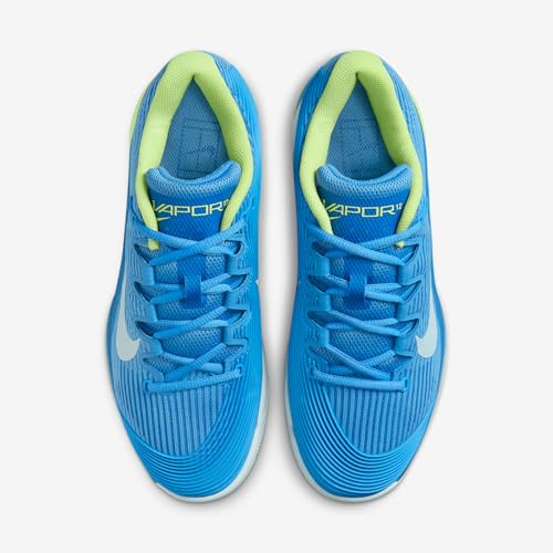 Nike Vapor 12 Women's Hard Court Tennis Shoes (FV5554-400, Blue Beyond/Light Lemon Twist/Star Blue/Glacier Blue)4