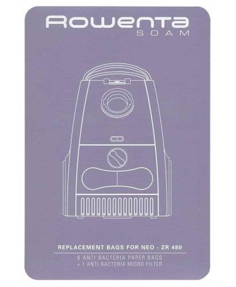 Rowenta SET 6 Sacchi + 1 Microfiltro - Ricambi Per Aspirapolvere SOAM, Design Moderno