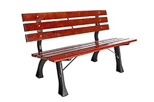 Linder-Exclusiv LINDER EXCLUSIV Stabile Parkbank Holz Eisen Gartenbank Bank Sitzbank 120 x 56 x 70 cm Linder-Exclusiv LINDER EXCLUSIV Stabile Parkbank Holz Eisen Gartenbank Bank Sitzbank 120 x 56 x 70 cm