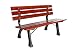 Produktbild LINDER EXCLUSIV Stabile Parkbank Holz Eisen Gartenbank Bank Sitzbank 120 x 56 x 70 cm
